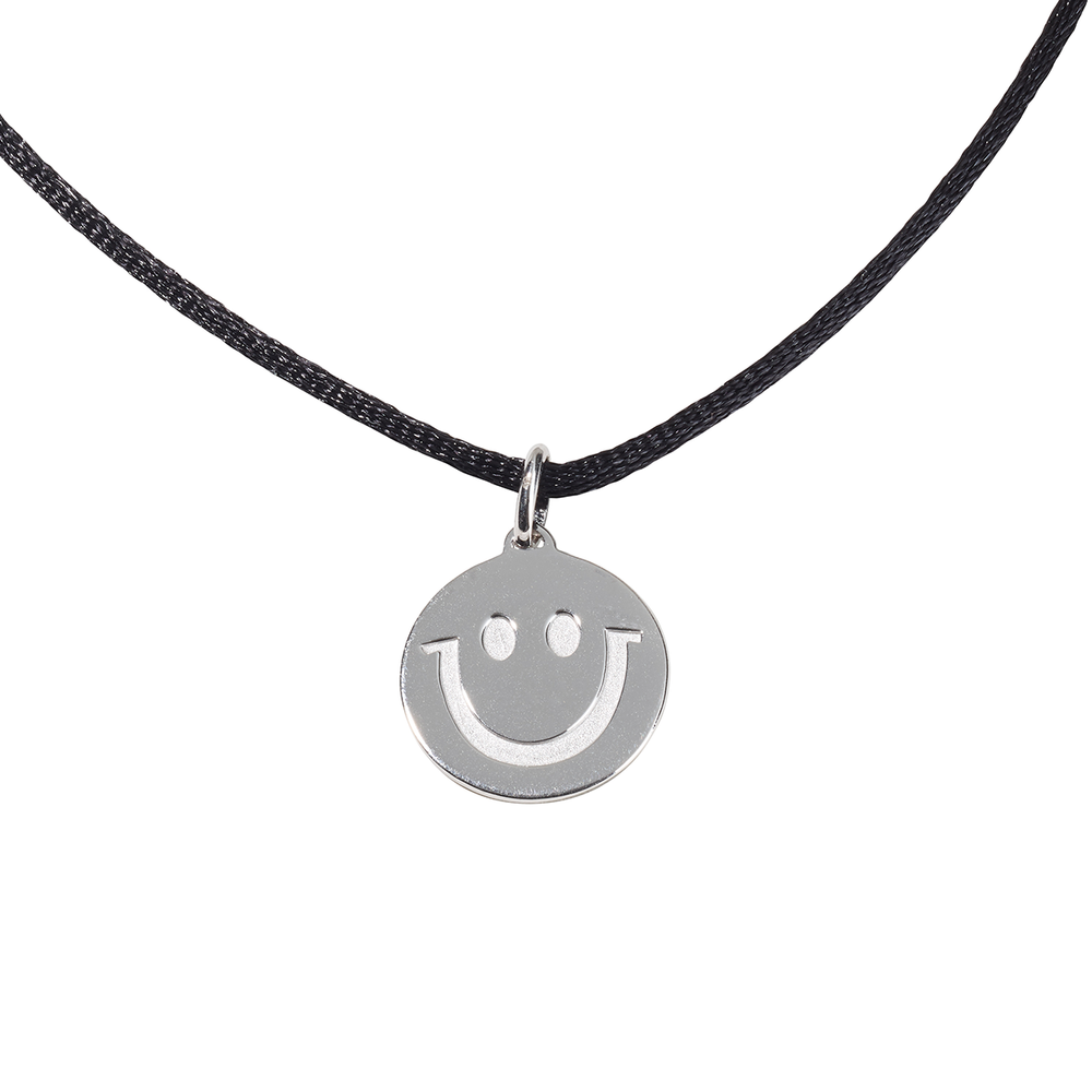 Kette mit silbernem Anhänger im Smiley Motiv von Rauschmayer