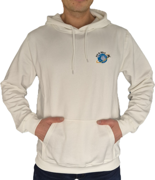 Hoodie mit hochwertigem Logostick FLY & HELP 01_Hoodie Weiß S