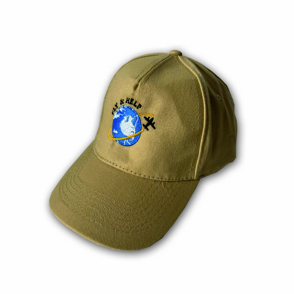 Kappe mit hochwertigem Logostick FLY & HELP Beige