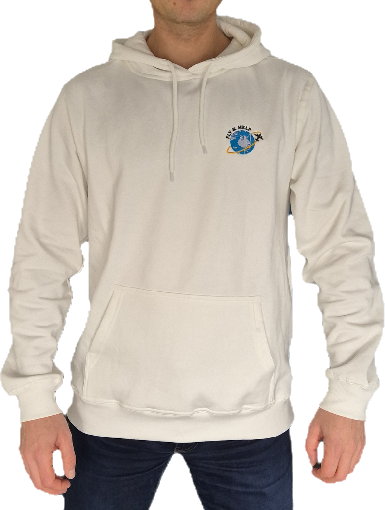 Hoodie mit hochwertigem Logostick FLY & HELP