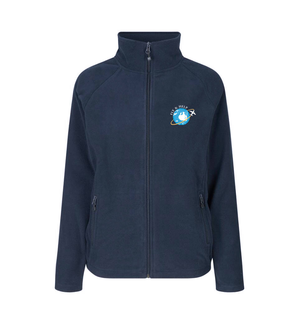 Fleecejacke für Damen mit Aufdruck "FLY & HELP"