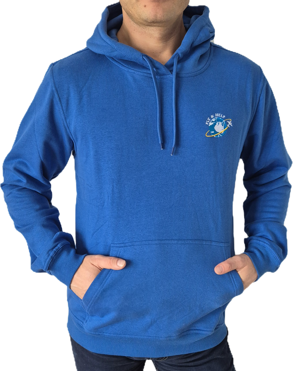 Hoodie mit hochwertigem Logostick FLY & HELP 14_Hoodie Royalblau M