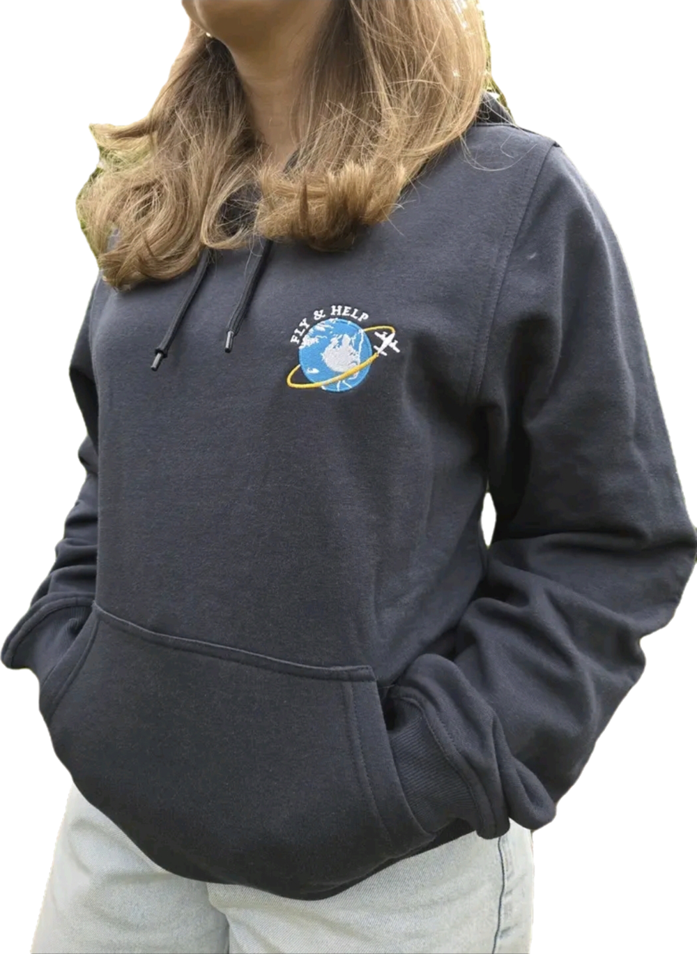 Hoodie mit hochwertigem Logostick FLY & HELP