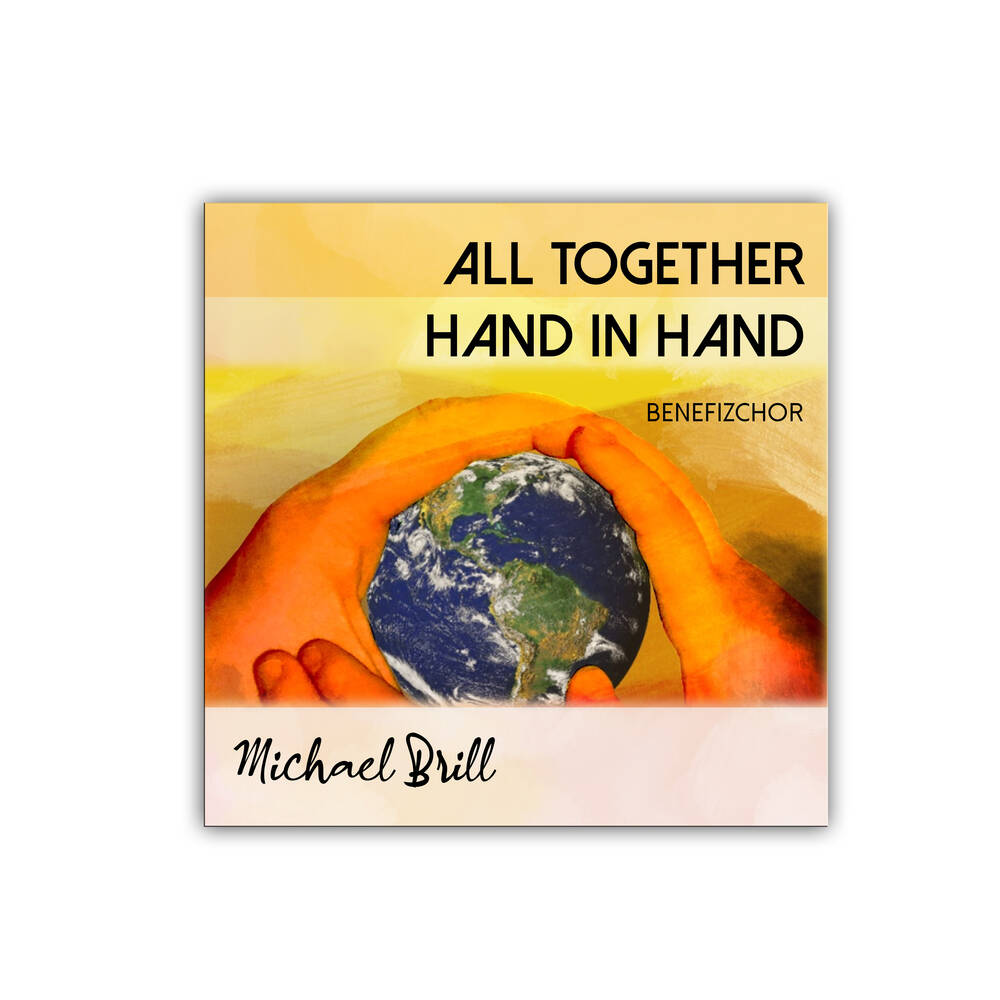 CD mit Coverfoto von Hunden um die Weltkugel - Titel "All Together Hand In Hand"