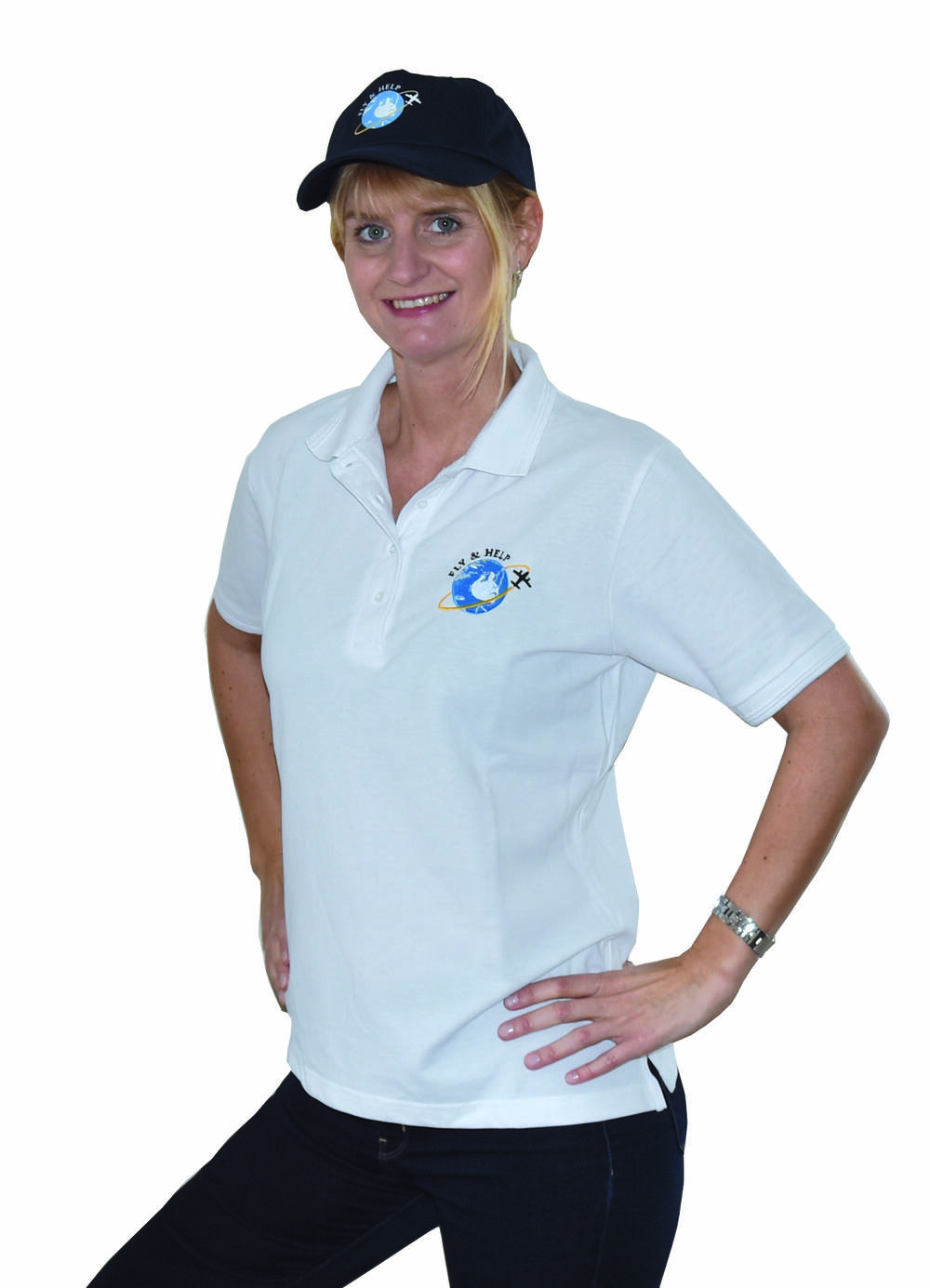 Poloshirt in Weiss oder Navy